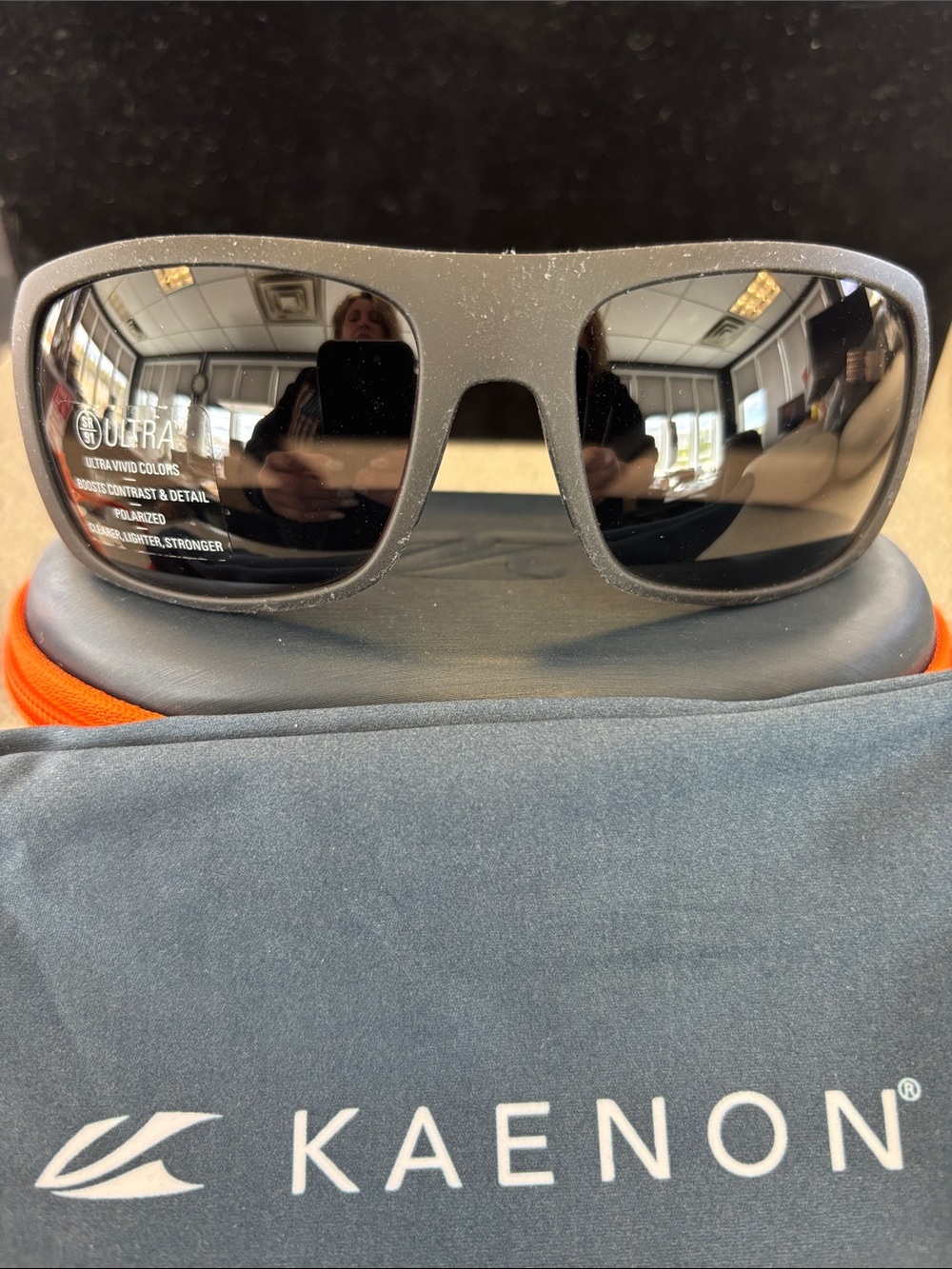 Kaenon Men’s Polarized Black Frame Sunglasses